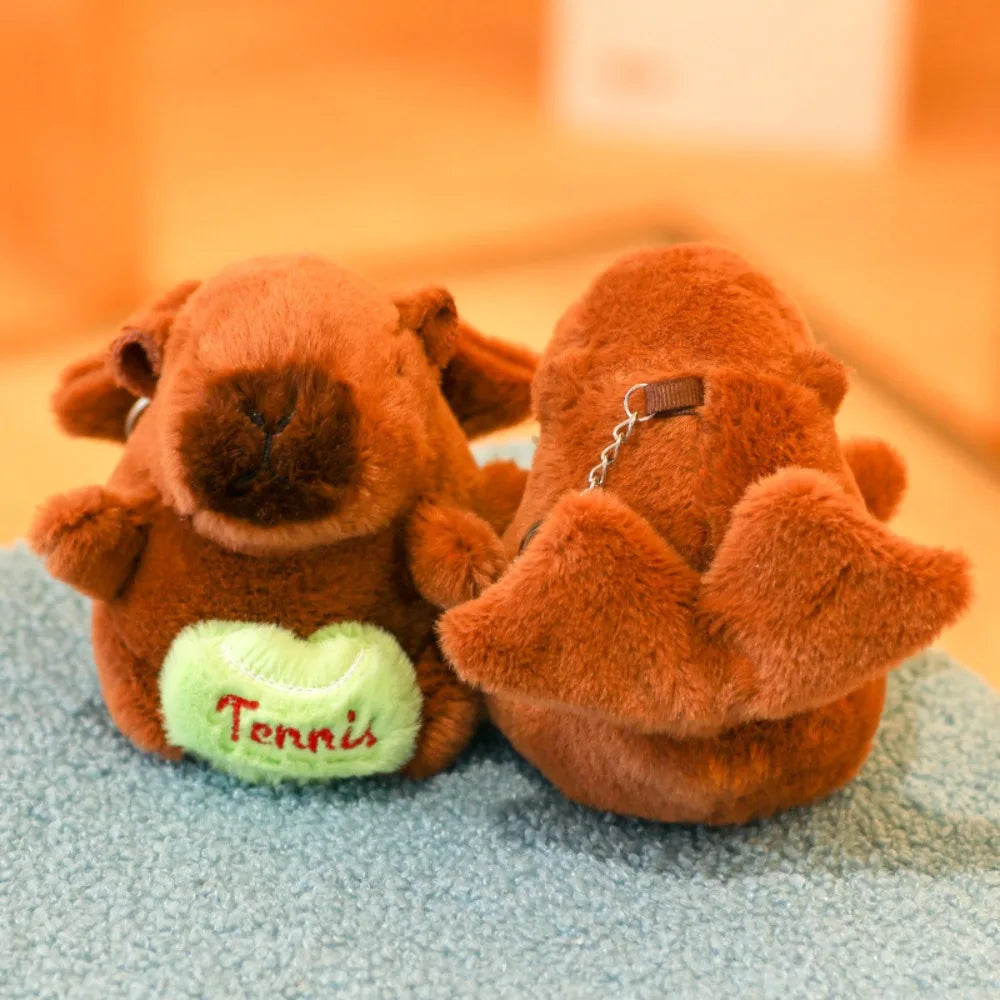 Lindo capibara de peluche con capucha de juguete con alas muñeca de simulación animales de peluche de tamaño pequeño Anime juguete esponjoso fiesta de cumpleaños