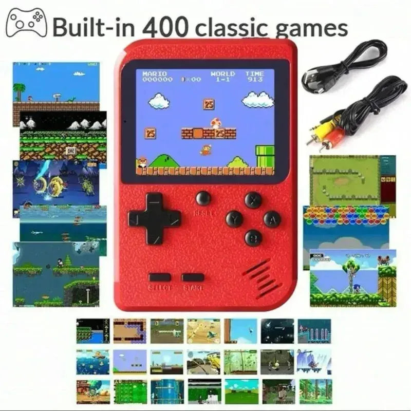 Consola de Juegos Portátil Retro con 400 Juegos, Recargable