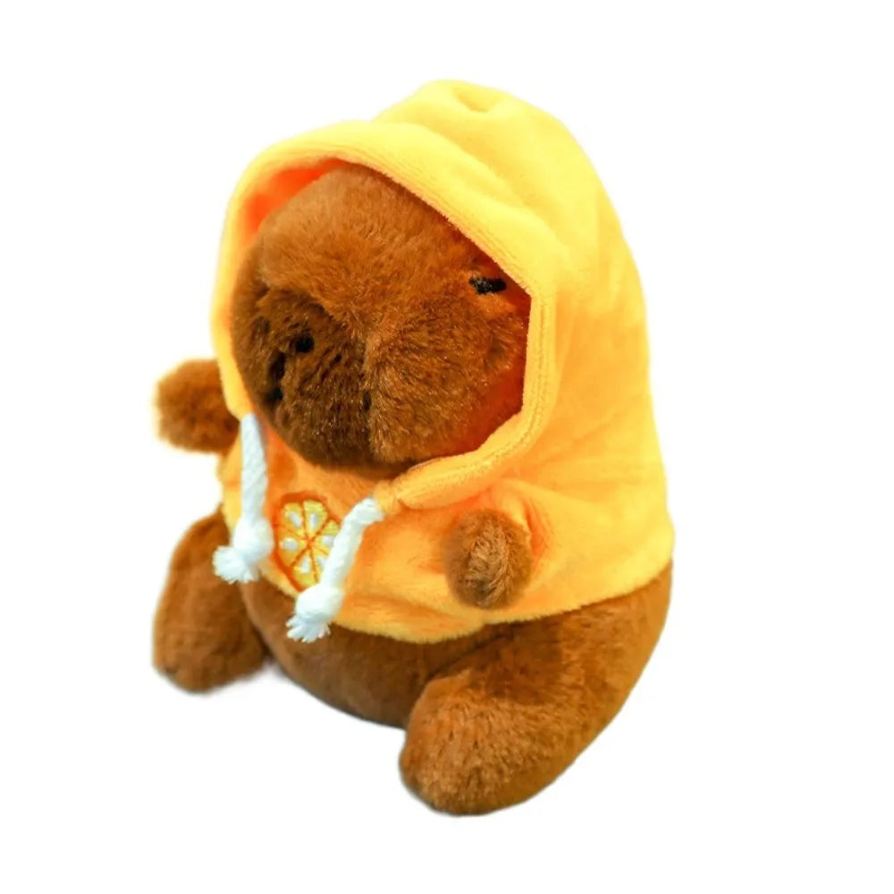 Lindo capibara de peluche con capucha de juguete con alas muñeca de simulación animales de peluche de tamaño pequeño Anime juguete esponjoso fiesta de cumpleaños
