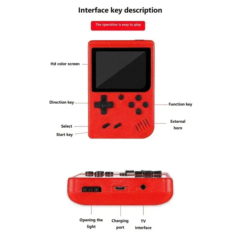 Consola de Juegos Portátil Retro con 400 Juegos, Recargable