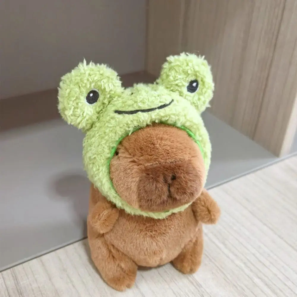 Lindo capibara de peluche con capucha de juguete con alas muñeca de simulación animales de peluche de tamaño pequeño Anime juguete esponjoso fiesta de cumpleaños