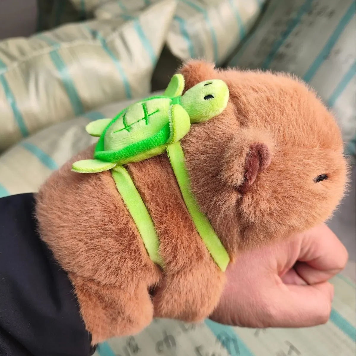Pulsera de felpa de zorro capibara, juguete de muñeca animal suave, lindo regalo de Navidad para niños