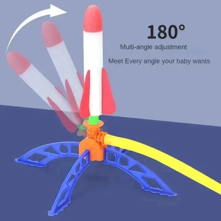 Juguetes al aire libre para niños, cohete, bomba de pedal, presión de aire al aire libre, juego de cohete, salto, juego de lanzacohetes aerodinámicos, regalo de juguete para niños