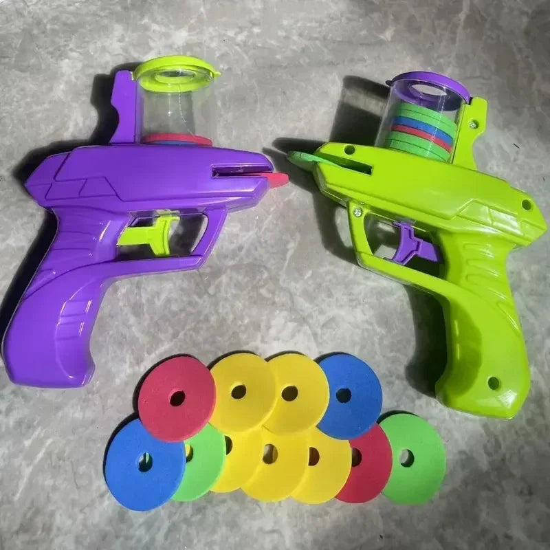 Mini lanzador de disco volador de zanahoria, pistola de juguete Eva, batalla al aire libre, deportes para varias personas, pistola de balas suaves, pistola de platillo volador de zanahoria de seguridad