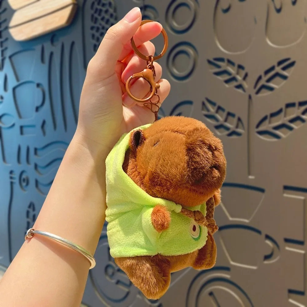 Lindo capibara de peluche con capucha de juguete con alas muñeca de simulación animales de peluche de tamaño pequeño Anime juguete esponjoso fiesta de cumpleaños