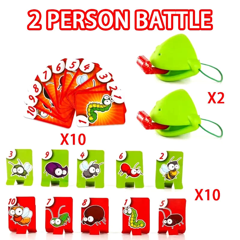 Máscara de Rana, Camaleón o Lagarto, Juego de Mesa para Niños, Juego de Lanzar y Atrapar con la Lengua, Juego Interactivo Educativo