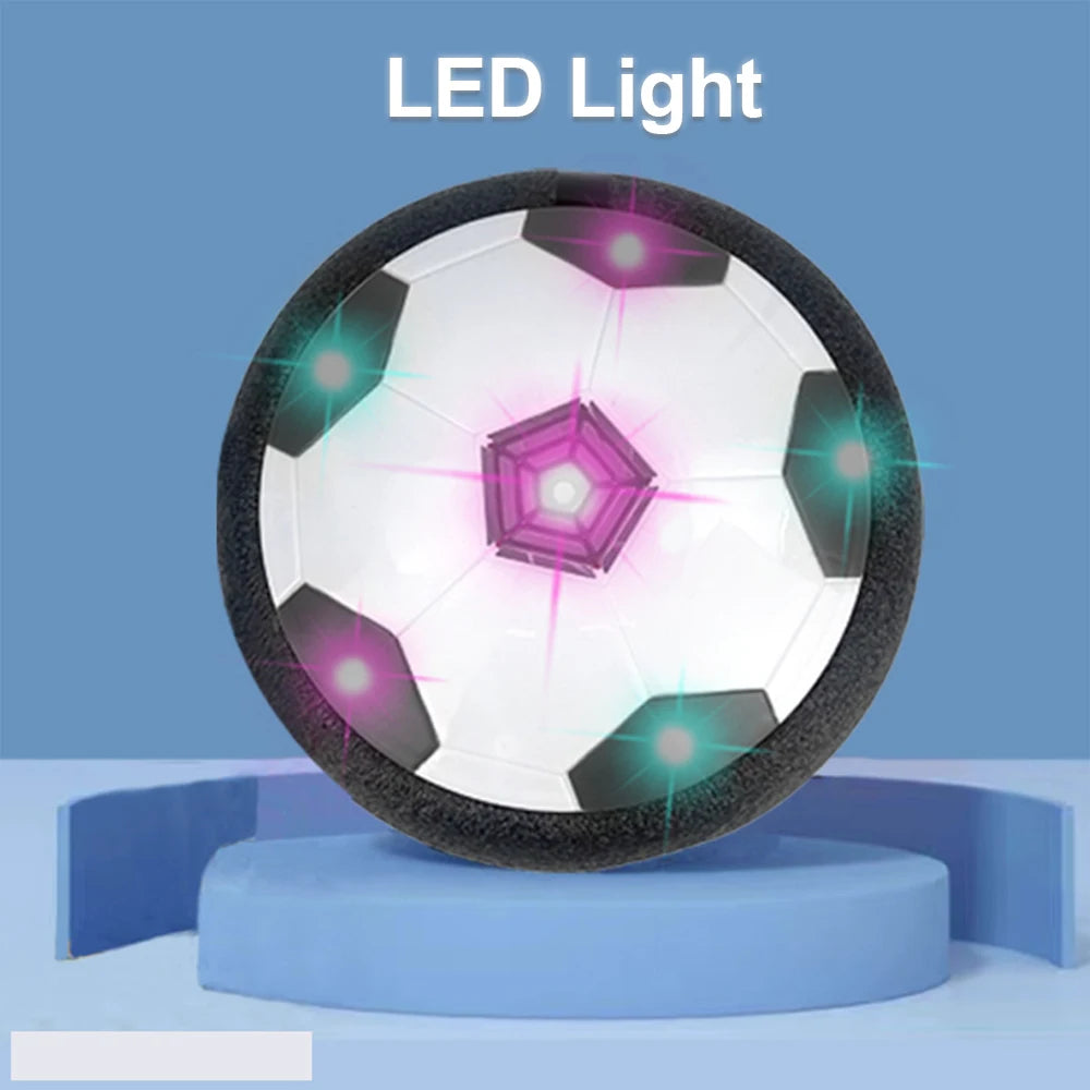 Balón de fútbol flotante de juguete para niños, fútbol flotante eléctrico con luz LED, balón de fútbol musical, juego al aire libre, juguetes deportivos para niños