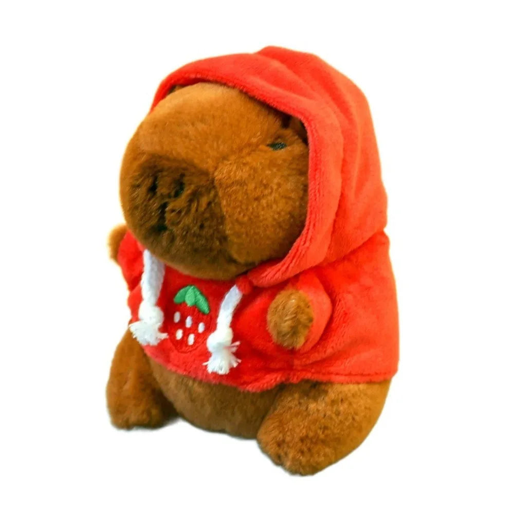 Lindo capibara de peluche con capucha de juguete con alas muñeca de simulación animales de peluche de tamaño pequeño Anime juguete esponjoso fiesta de cumpleaños