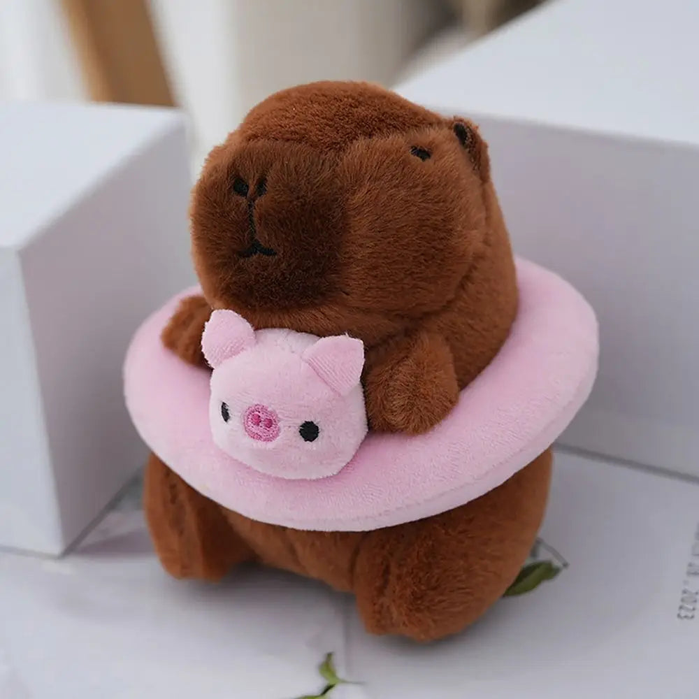 Lindo capibara de peluche con capucha de juguete con alas muñeca de simulación animales de peluche de tamaño pequeño Anime juguete esponjoso fiesta de cumpleaños