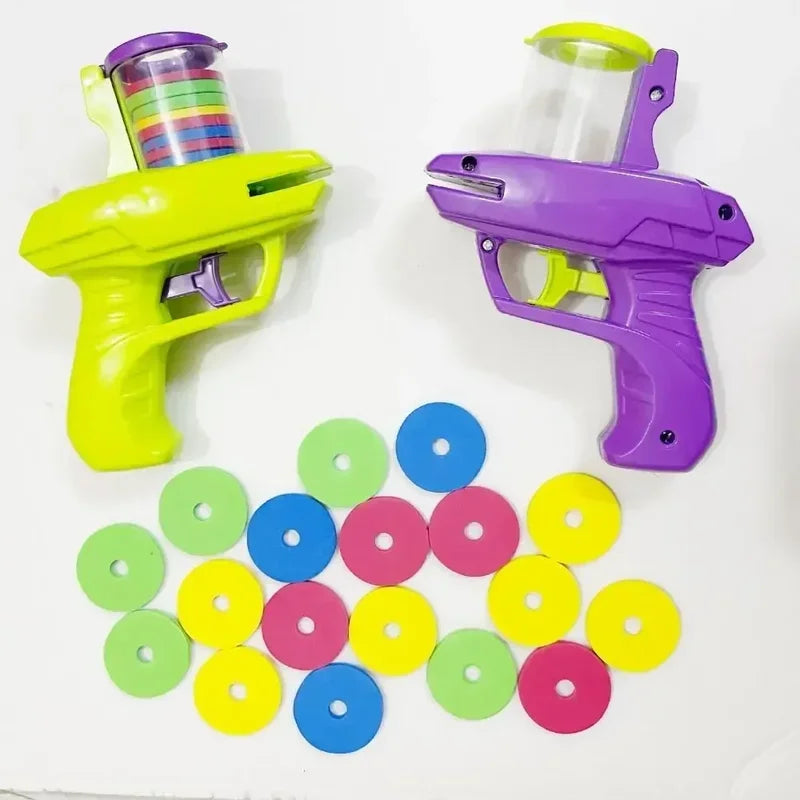 Mini lanzador de disco volador de zanahoria, pistola de juguete Eva, batalla al aire libre, deportes para varias personas, pistola de balas suaves, pistola de platillo volador de zanahoria de seguridad