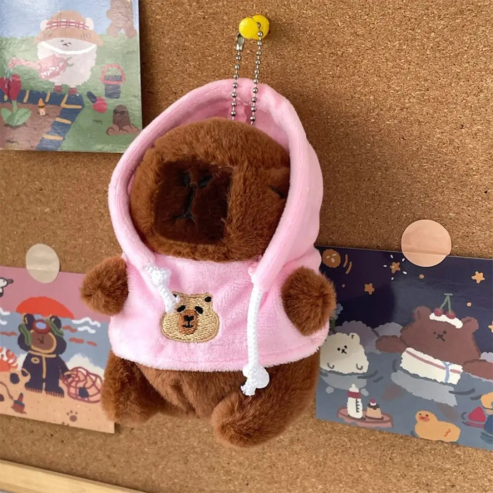 Lindo capibara de peluche con capucha de juguete con alas muñeca de simulación animales de peluche de tamaño pequeño Anime juguete esponjoso fiesta de cumpleaños