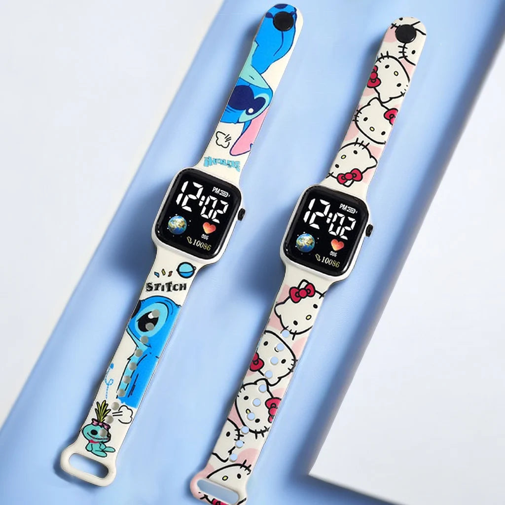 Stitch-Reloj Inteligente Para Niños y niñas, cronógrafo Digital de Hello Kitty, nuevo