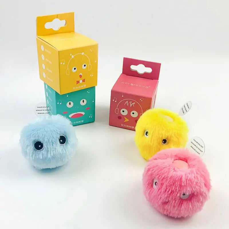 Pelota interactiva para gatos, con hierba gatera y tres sonidos diferentes