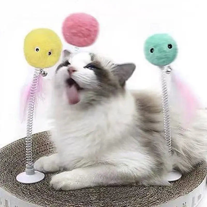 Pelota interactiva para gatos, con hierba gatera y tres sonidos diferentes