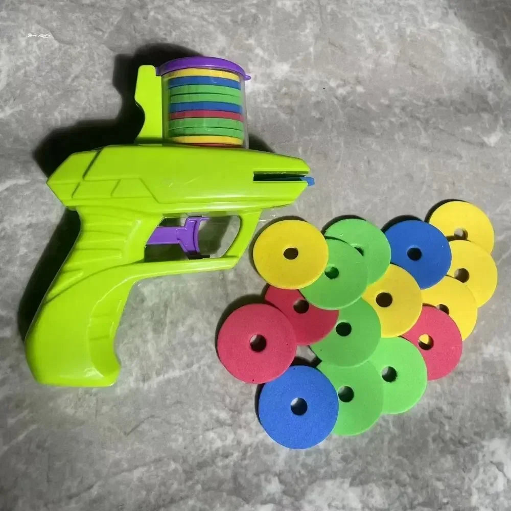 Mini lanzador de disco volador de zanahoria, pistola de juguete Eva, batalla al aire libre, deportes para varias personas, pistola de balas suaves, pistola de platillo volador de zanahoria de seguridad