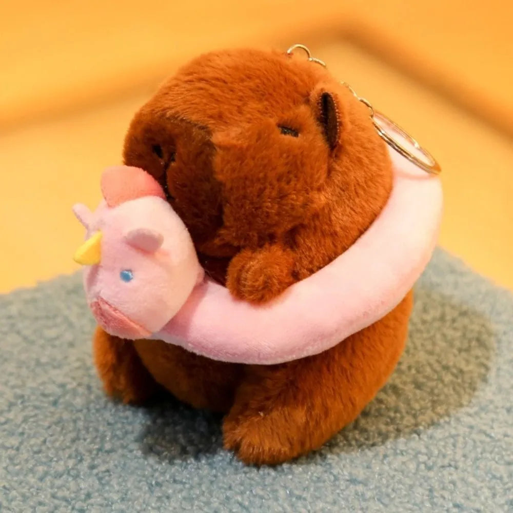Lindo capibara de peluche con capucha de juguete con alas muñeca de simulación animales de peluche de tamaño pequeño Anime juguete esponjoso fiesta de cumpleaños