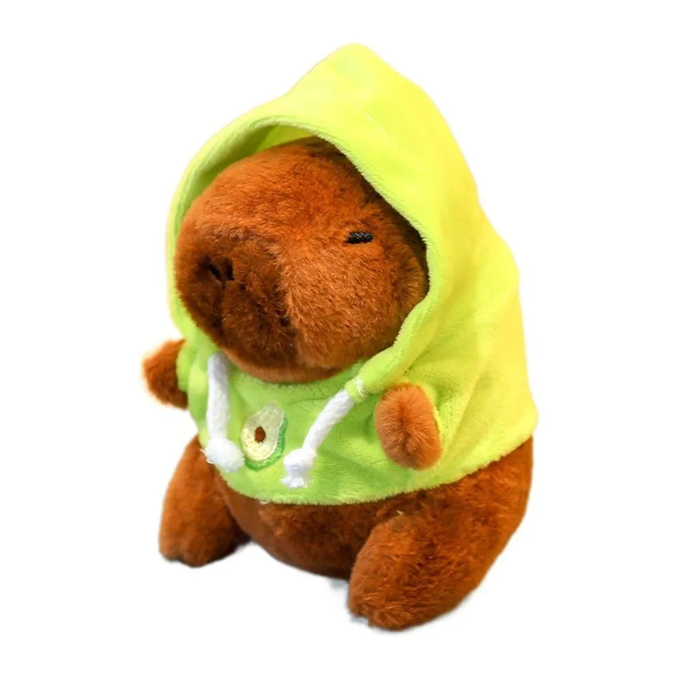 Lindo capibara de peluche con capucha de juguete con alas muñeca de simulación animales de peluche de tamaño pequeño Anime juguete esponjoso fiesta de cumpleaños