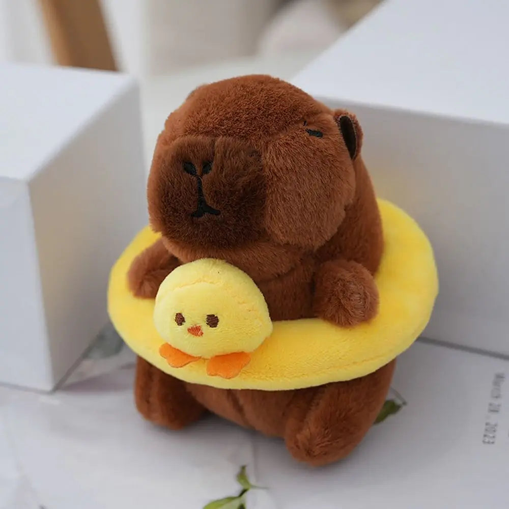 Lindo capibara de peluche con capucha de juguete con alas muñeca de simulación animales de peluche de tamaño pequeño Anime juguete esponjoso fiesta de cumpleaños