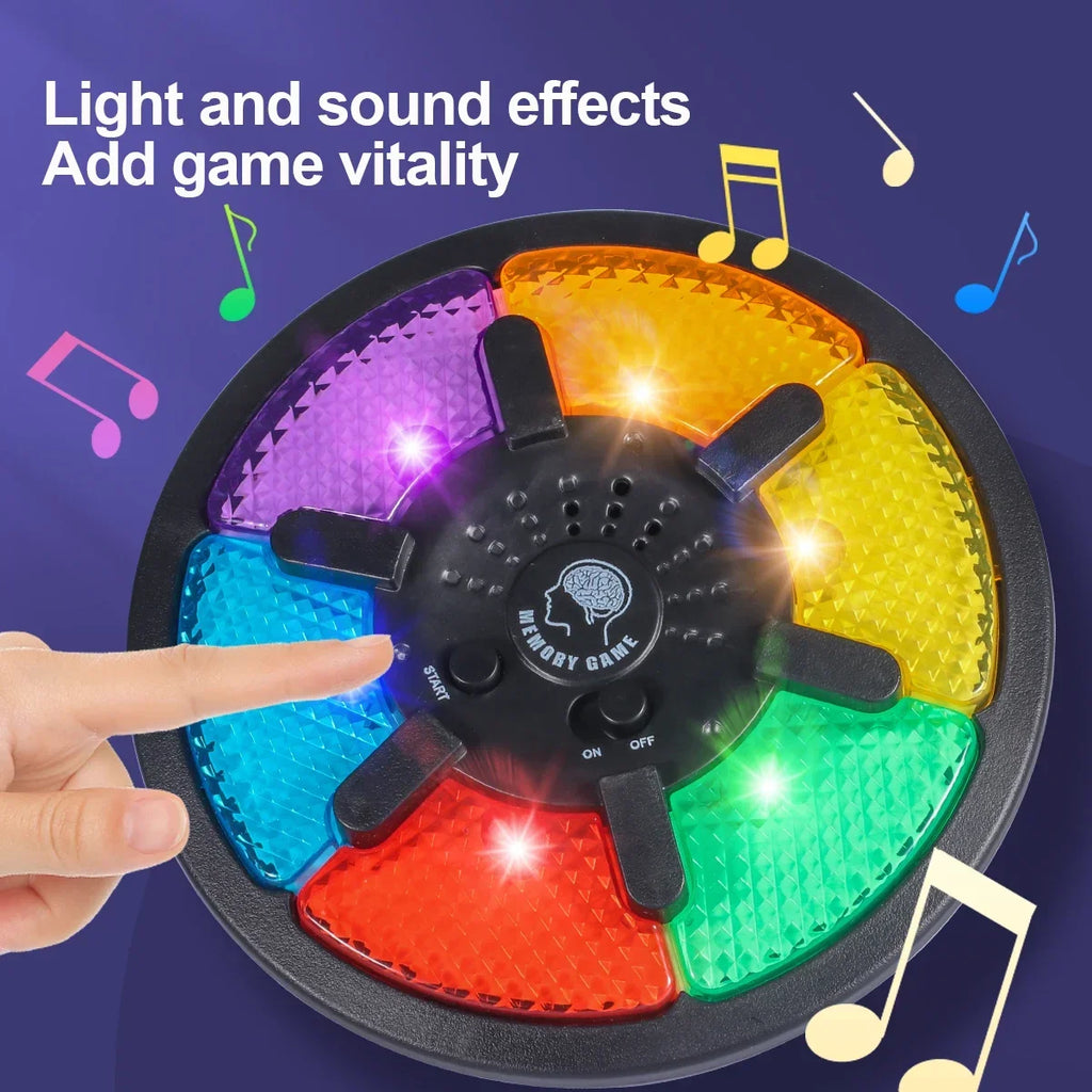 Máquina de juego de memoria, juego de memoria electrónico portátil con rompecabezas de luz y sonido, juguetes interactivos creativos, entrenamiento de memoria