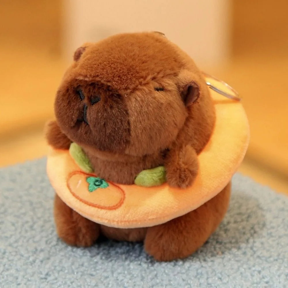 Lindo capibara de peluche con capucha de juguete con alas muñeca de simulación animales de peluche de tamaño pequeño Anime juguete esponjoso fiesta de cumpleaños