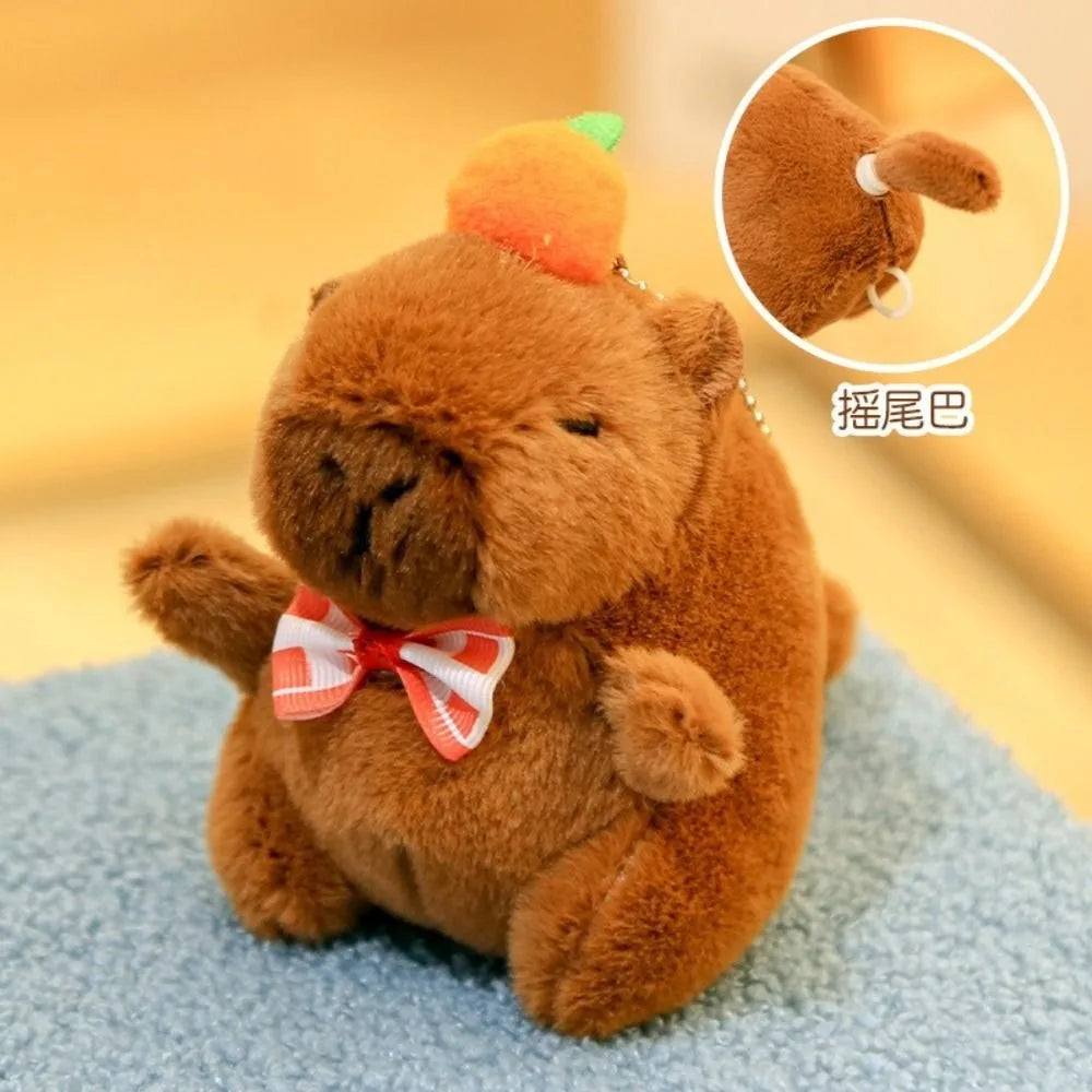 Lindo capibara de peluche con capucha de juguete con alas muñeca de simulación animales de peluche de tamaño pequeño Anime juguete esponjoso fiesta de cumpleaños