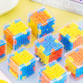 Mini cubo mágico laberinto 3D, rompecabezas transparente de seis lados, cubo de velocidad con bolas rodantes, juguetes laberinto para aliviar el estrés