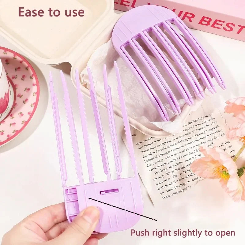 Peine esponjosa flequillo rizado Clips raíces del cabello voluminizador pinzas para el cabello mujeres rizador Clips de forma fija rodillo de pelo de moda
