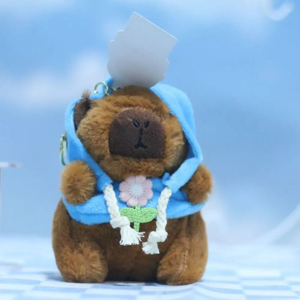 Lindo capibara de peluche con capucha de juguete con alas muñeca de simulación animales de peluche de tamaño pequeño Anime juguete esponjoso fiesta de cumpleaños