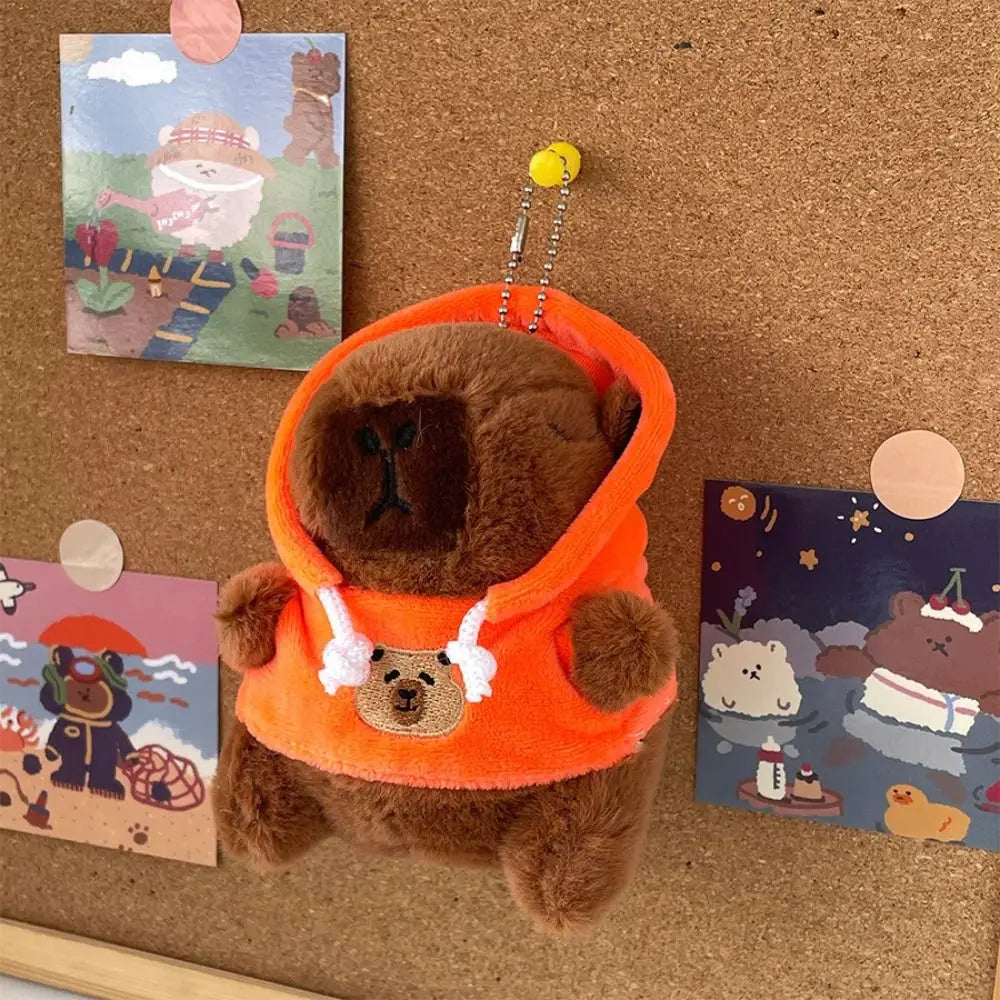 Lindo capibara de peluche con capucha de juguete con alas muñeca de simulación animales de peluche de tamaño pequeño Anime juguete esponjoso fiesta de cumpleaños