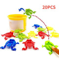 20 piezas rana saltadora de Color sólido, rana que rebota de plástico, rana saltarina, juguete educativo para niños, regalo para niños, recuerdos de fiesta, cumpleaños