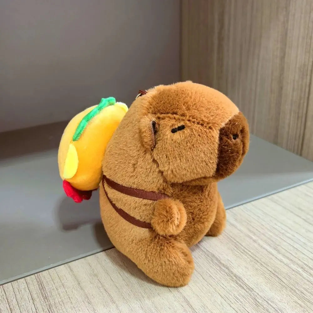 Lindo capibara de peluche con capucha de juguete con alas muñeca de simulación animales de peluche de tamaño pequeño Anime juguete esponjoso fiesta de cumpleaños