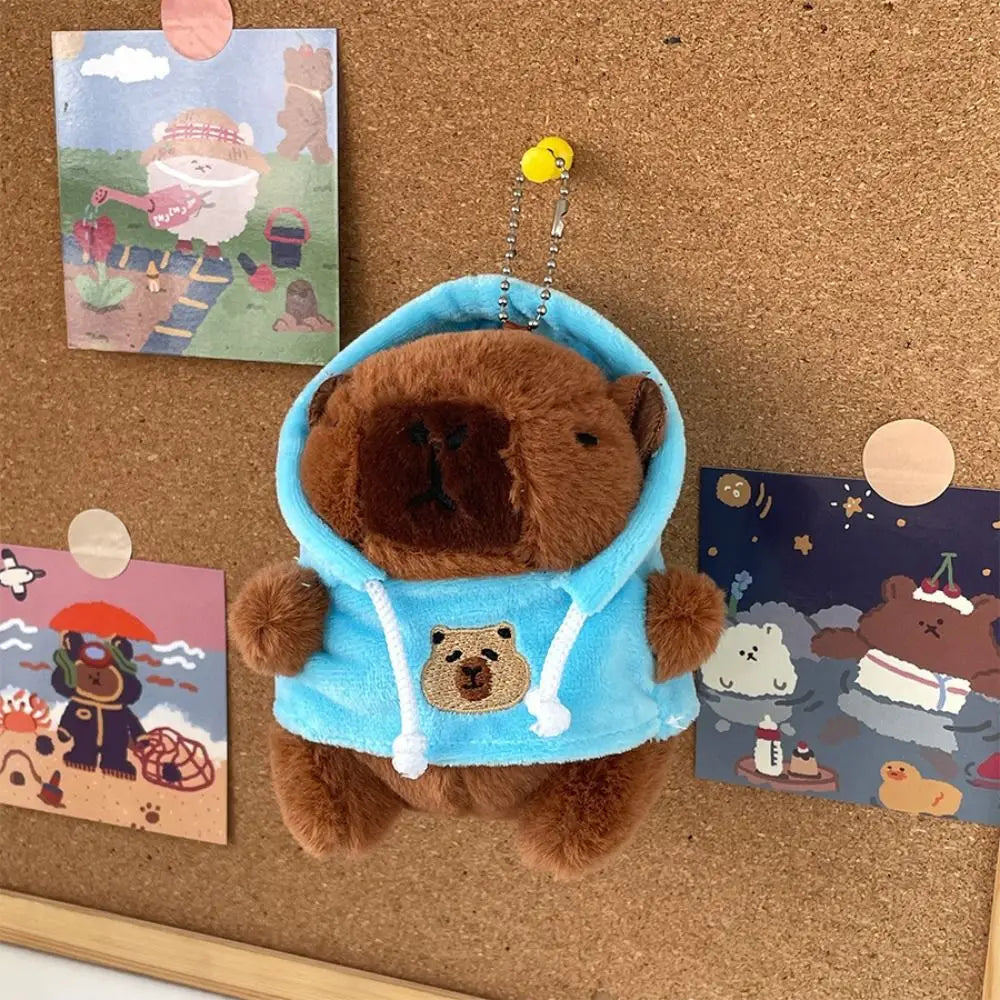 Lindo capibara de peluche con capucha de juguete con alas muñeca de simulación animales de peluche de tamaño pequeño Anime juguete esponjoso fiesta de cumpleaños