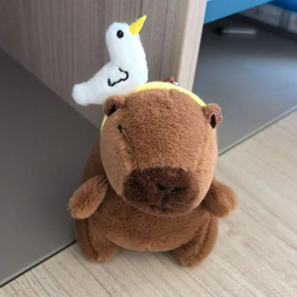 Lindo capibara de peluche con capucha de juguete con alas muñeca de simulación animales de peluche de tamaño pequeño Anime juguete esponjoso fiesta de cumpleaños