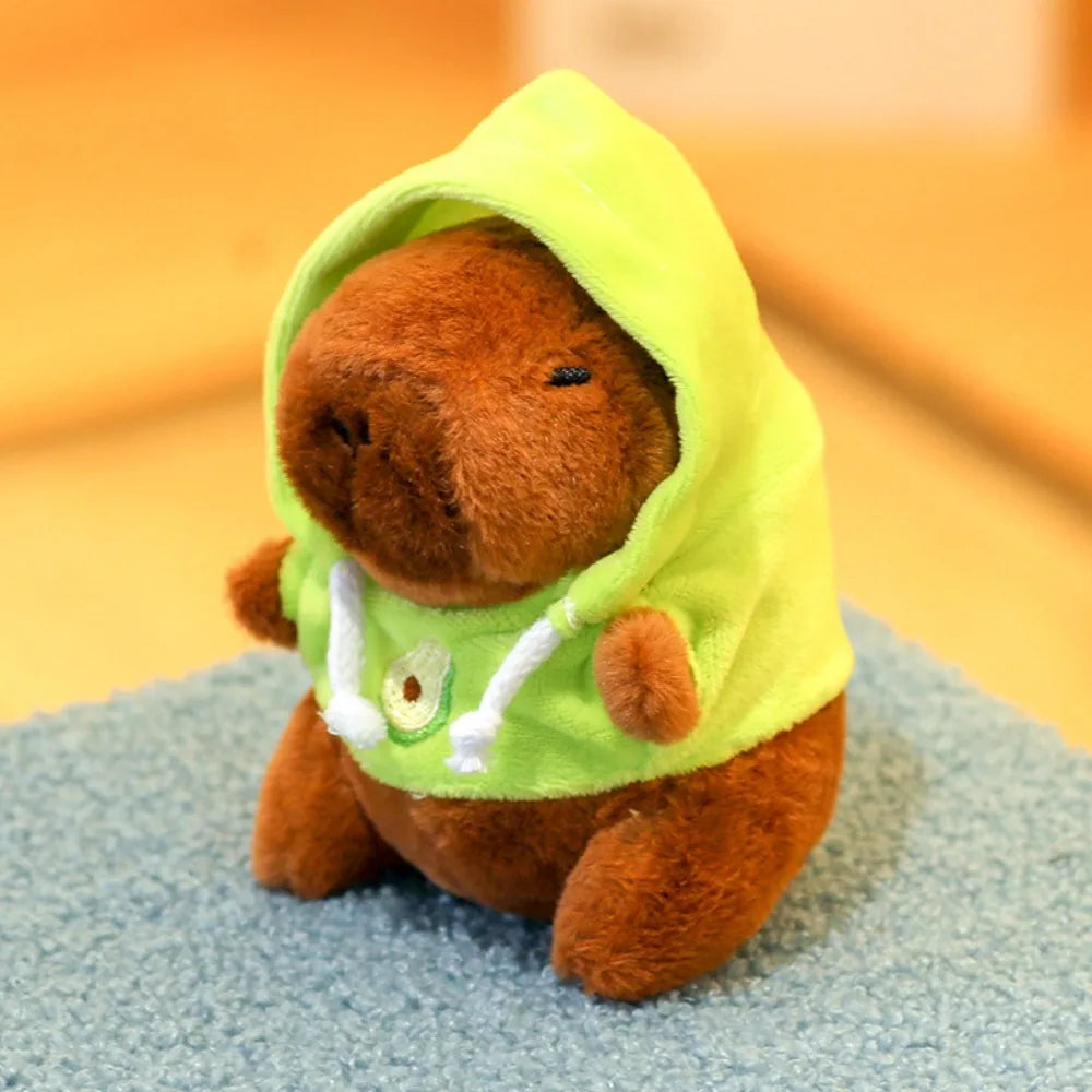 Lindo capibara de peluche con capucha de juguete con alas muñeca de simulación animales de peluche de tamaño pequeño Anime juguete esponjoso fiesta de cumpleaños