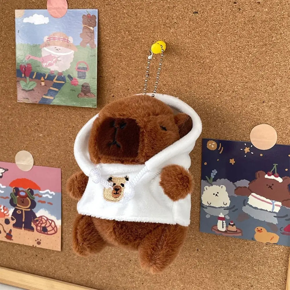 Lindo capibara de peluche con capucha de juguete con alas muñeca de simulación animales de peluche de tamaño pequeño Anime juguete esponjoso fiesta de cumpleaños