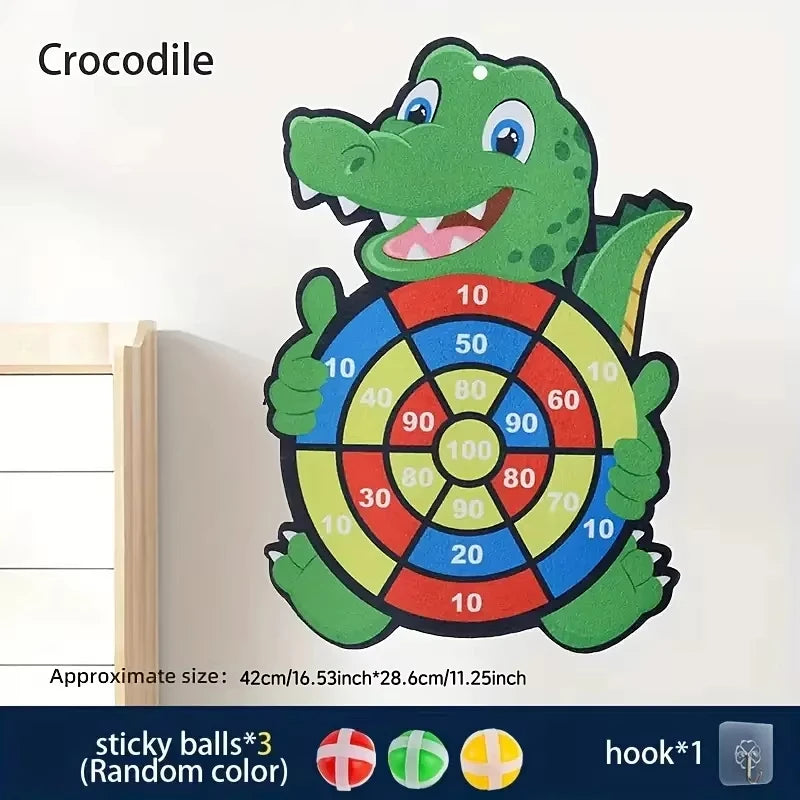 Juego de Dardos Montessori, Juguete Deportivo con Tirachinas, Tablero de Dardos con Bolas Adhesivas, Juego Educativo para Interiores y Exteriores
