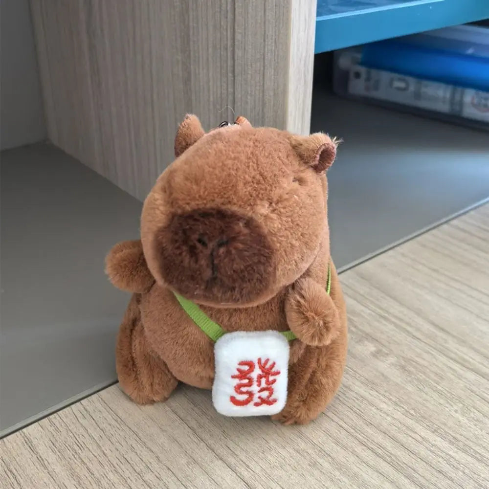 Lindo capibara de peluche con capucha de juguete con alas muñeca de simulación animales de peluche de tamaño pequeño Anime juguete esponjoso fiesta de cumpleaños