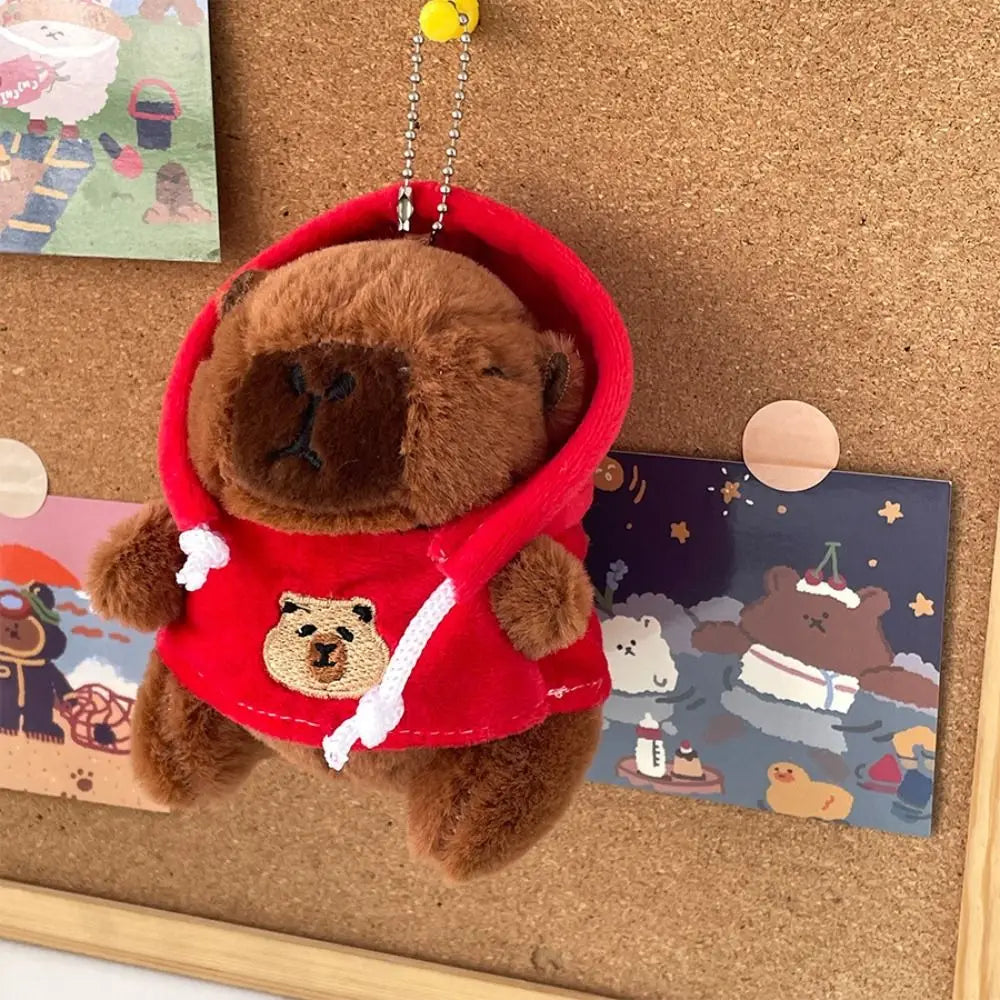 Lindo capibara de peluche con capucha de juguete con alas muñeca de simulación animales de peluche de tamaño pequeño Anime juguete esponjoso fiesta de cumpleaños