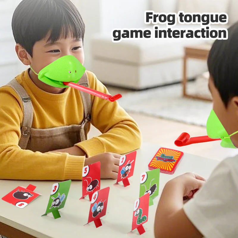 Máscara de Rana, Camaleón o Lagarto, Juego de Mesa para Niños, Juego de Lanzar y Atrapar con la Lengua, Juego Interactivo Educativo
