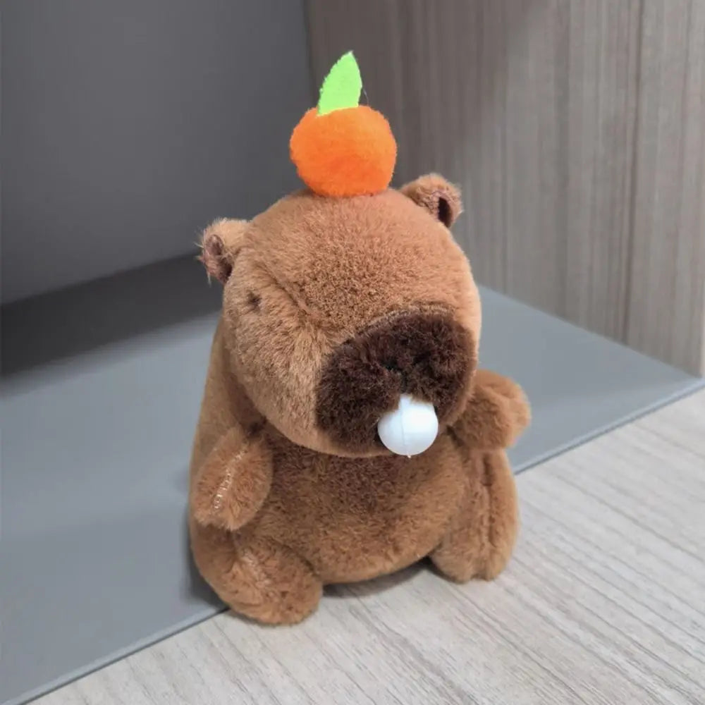 Lindo capibara de peluche con capucha de juguete con alas muñeca de simulación animales de peluche de tamaño pequeño Anime juguete esponjoso fiesta de cumpleaños