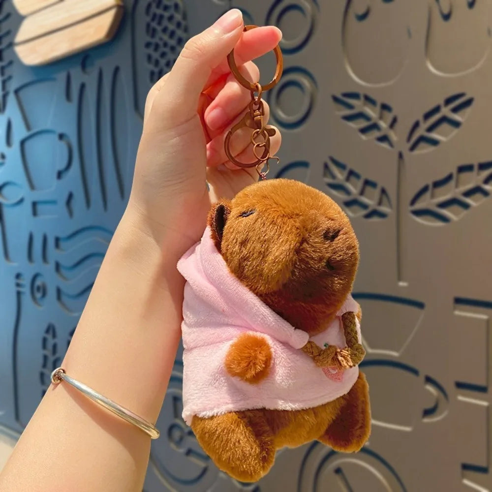 Lindo capibara de peluche con capucha de juguete con alas muñeca de simulación animales de peluche de tamaño pequeño Anime juguete esponjoso fiesta de cumpleaños