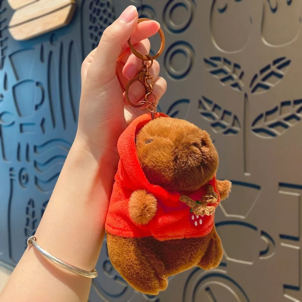 Lindo capibara de peluche con capucha de juguete con alas muñeca de simulación animales de peluche de tamaño pequeño Anime juguete esponjoso fiesta de cumpleaños