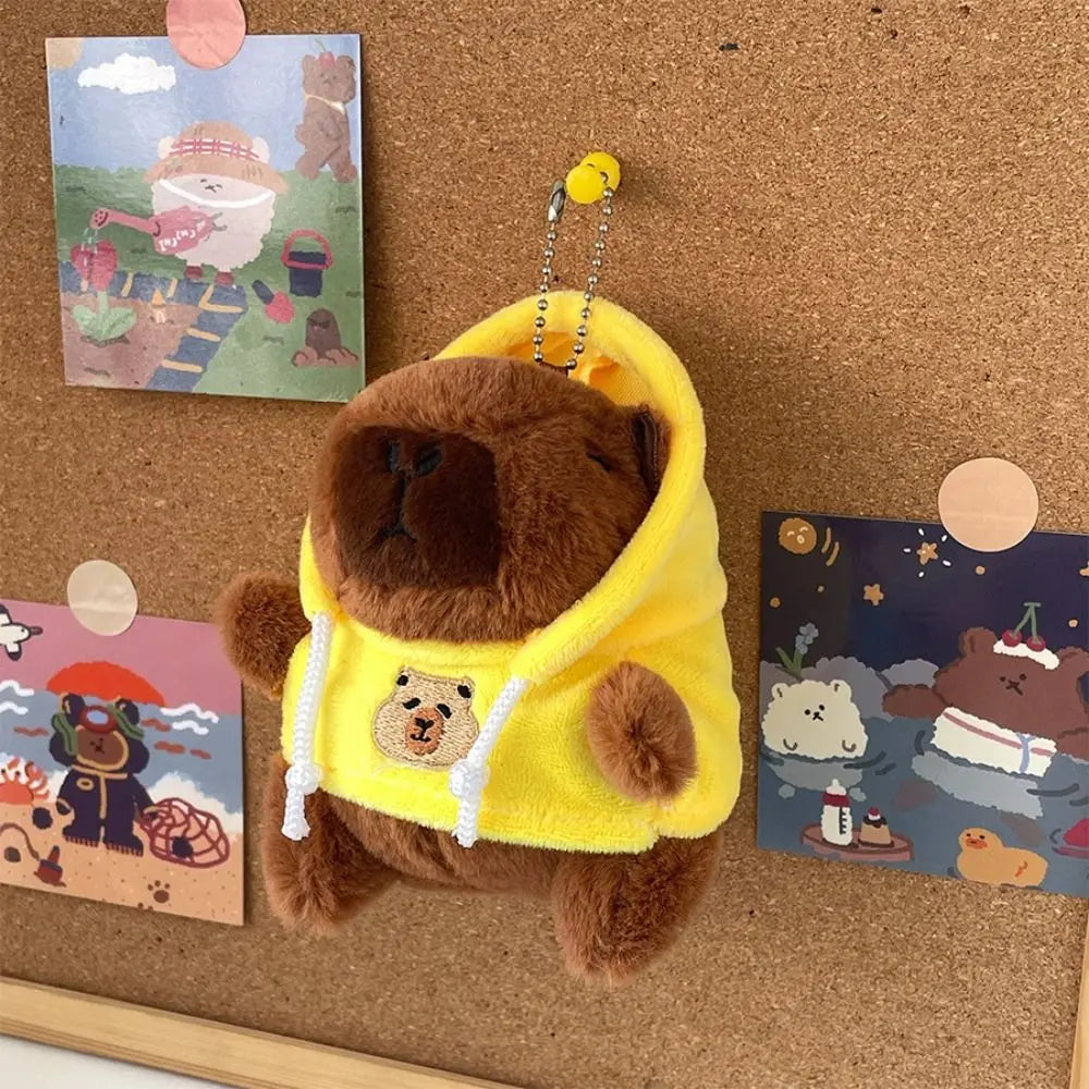 Lindo capibara de peluche con capucha de juguete con alas muñeca de simulación animales de peluche de tamaño pequeño Anime juguete esponjoso fiesta de cumpleaños