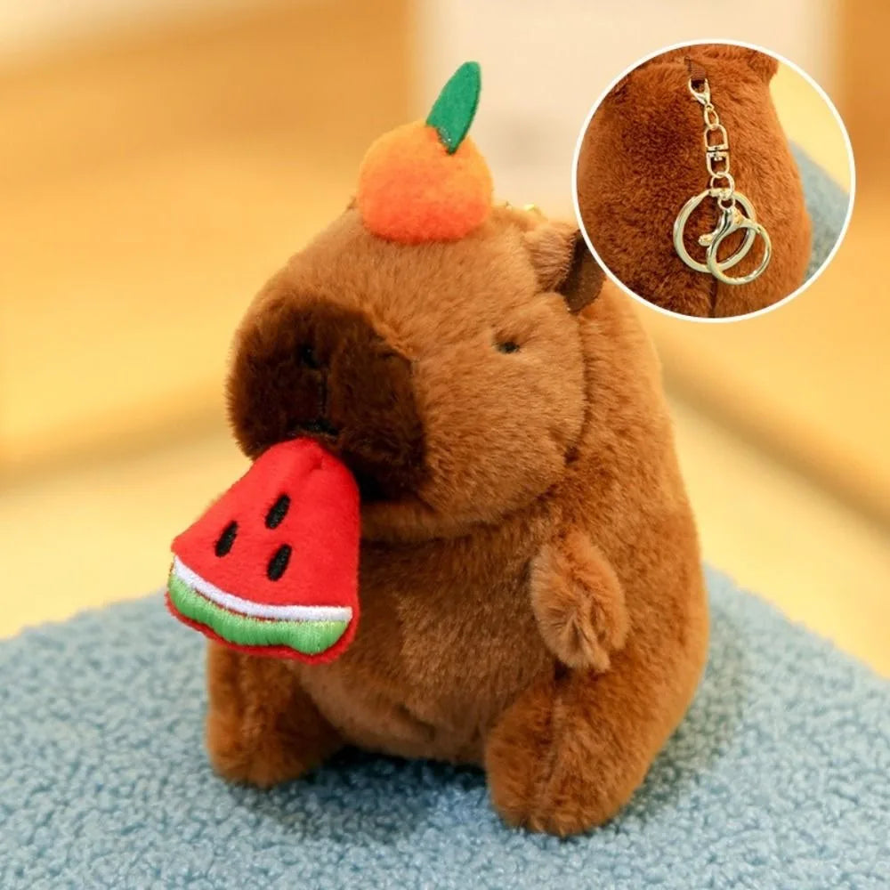 Lindo capibara de peluche con capucha de juguete con alas muñeca de simulación animales de peluche de tamaño pequeño Anime juguete esponjoso fiesta de cumpleaños