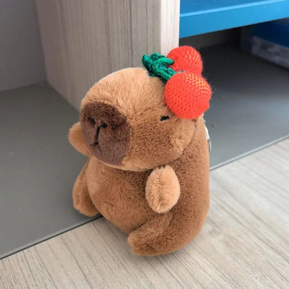 Lindo capibara de peluche con capucha de juguete con alas muñeca de simulación animales de peluche de tamaño pequeño Anime juguete esponjoso fiesta de cumpleaños
