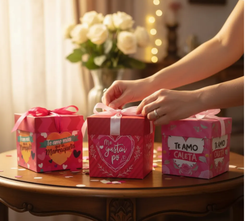 Pack de  3 cajas de regalo 10x10x10