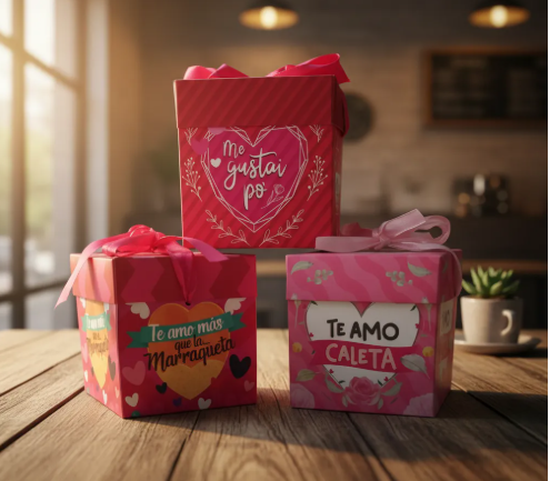 Pack de  3 cajas de regalo 10x10x10